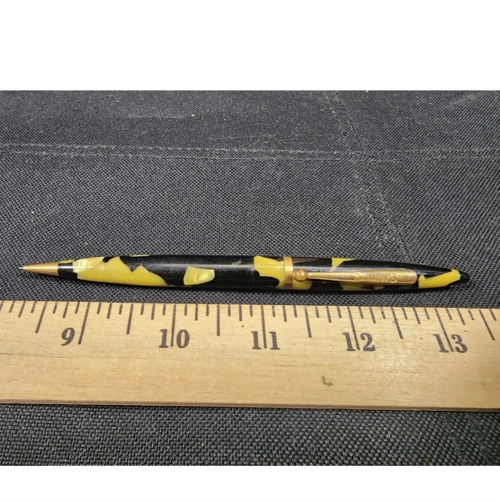 Vintage Sheaffer Balance Mechanical Pencil Black Pearl & Gold No Lead Untested